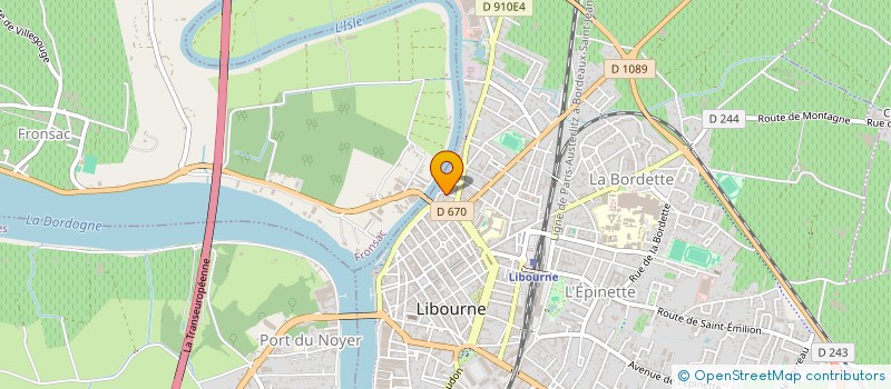 localisation de l'entreprise CIE EUROPEENNE BOISSONS ET ALIMENTATION à LIBOURNE