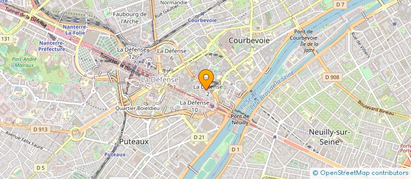 localisation de l'entreprise CIE FINANC INDUSTR COMMERC COFINICO à COURBEVOIE