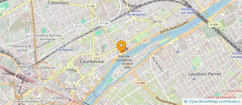 localisation de l'entreprise CIE FRANCO ASIATIQUE DE COMMERCE à COURBEVOIE