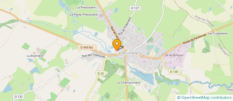 localisation de l'entreprise CIE GATINAISE ETUD PRODU INDUS CHAUSSURE à SECONDIGNY
