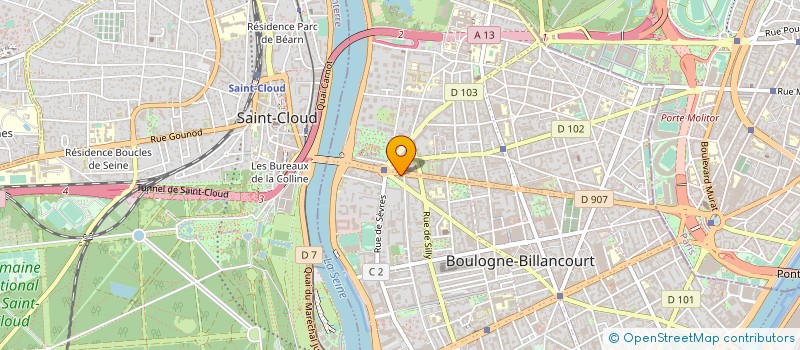 localisation de l'entreprise CIE GENER AMENAG BUREAU AGENCE à BOULOGNE-BILLANCOURT