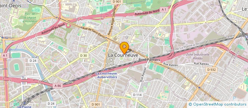 localisation de l'entreprise CIE HELIOS à LA COURNEUVE