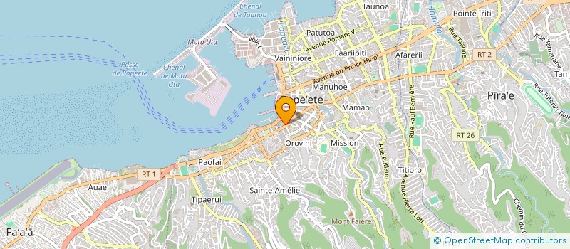 localisation de l'entreprise CIE HOTELIERE DU PACIFIQUE à PAPEETE