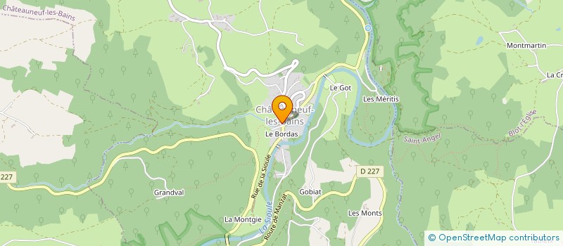 localisation de l'entreprise CIE HYDRO THERMALE DES GRANDES SOURCES à CHATEAUNEUF-LES-BAINS