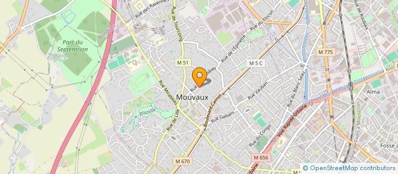 localisation de l'entreprise CIE INTERNAT DE PARFUMS ET COSMETIQUES à MOUVAUX