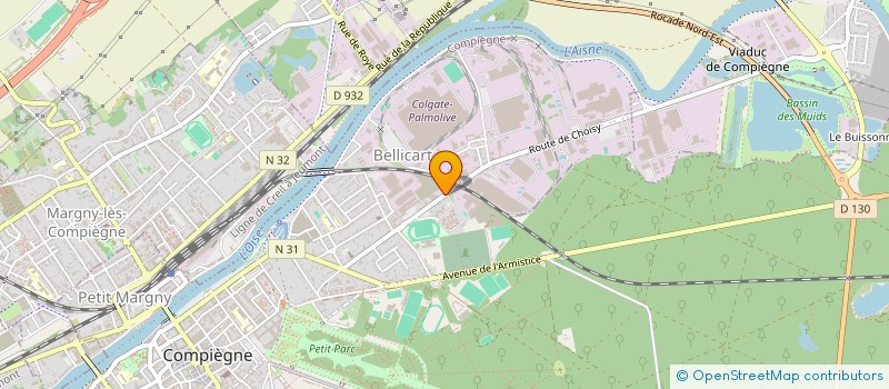 localisation de l'entreprise CIE INTERNAT DOMOTIQU ELECTRIC CHAUFFAG  COMPIEGNE