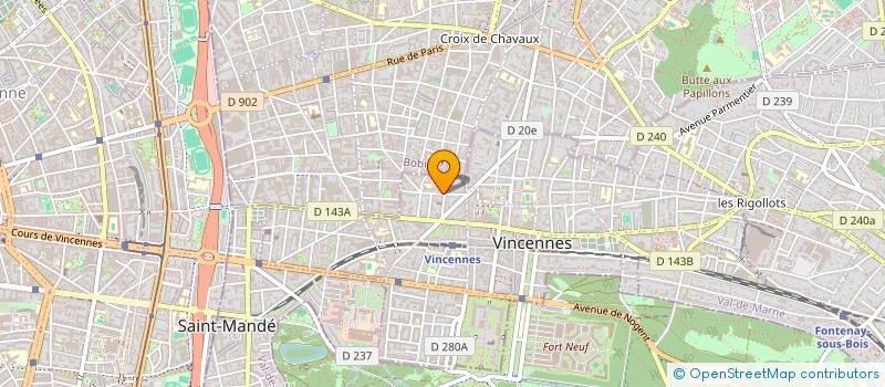 localisation de l'entreprise CIE INTERNAT ELECTRON MESURE ACOUSTIQUE à VINCENNES