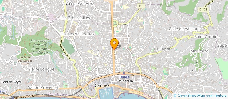 localisation de l'entreprise CIE INVESTISSEMENT MOBILIER IMMOBILIER à CANNES