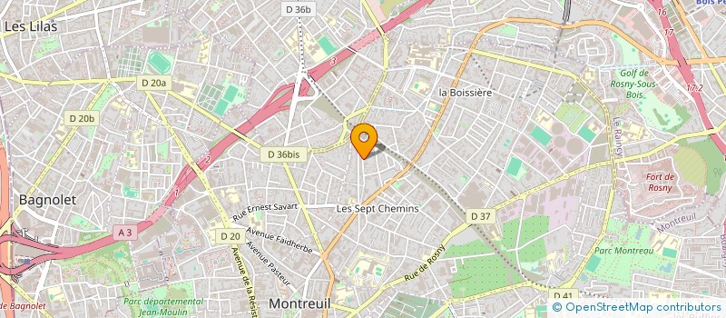 localisation de l'entreprise CIE K à MONTREUIL