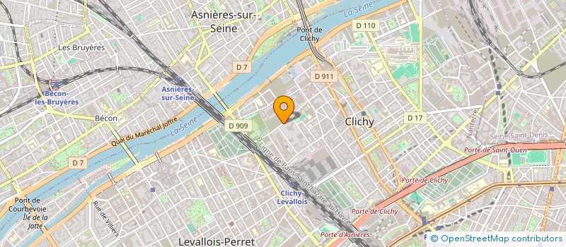 localisation de l'entreprise CIE LYONNAISE TRANSMISSION OPTIQUES à CLICHY