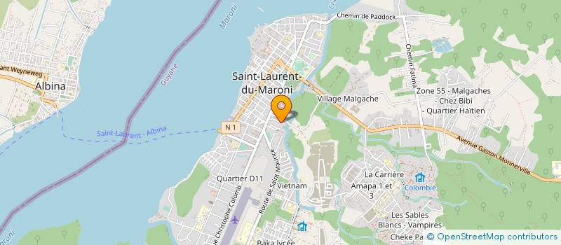 localisation de l'entreprise CIE MINIERE DE L'OUEST GUYANAIS à SAINT-LAURENT-DU-MARONI