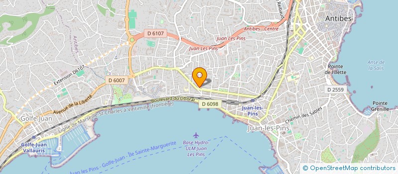 localisation de l'entreprise CIEL AZUR IMMOBILIER à ANTIBES