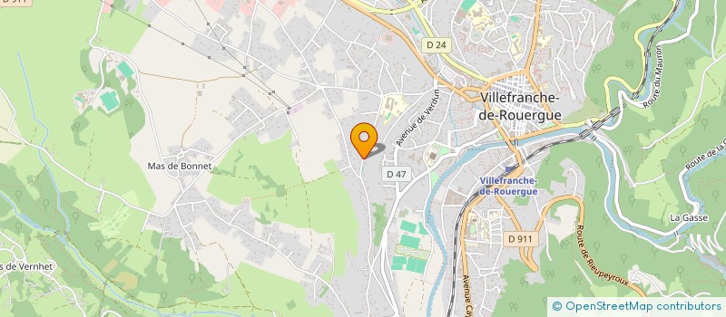 localisation de l'entreprise CIEL BLEU  VILLEFRANCHE-DE-ROUERGUE