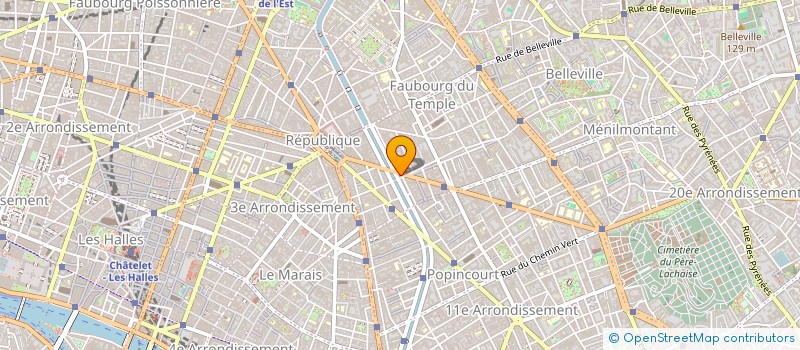 localisation de l'entreprise CIEL BLEU à PARIS