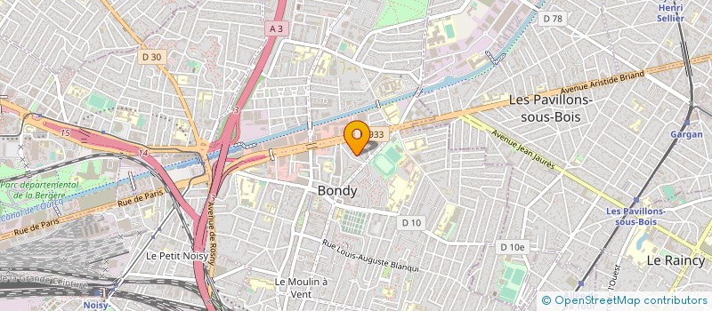 localisation de l'entreprise CIEL BLEU  BONDY