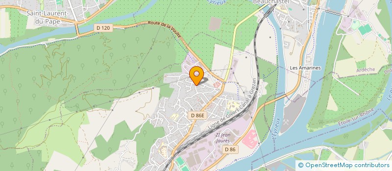 localisation de l'entreprise CIEL D'AZUR  LA VOULTE-SUR-RHONE