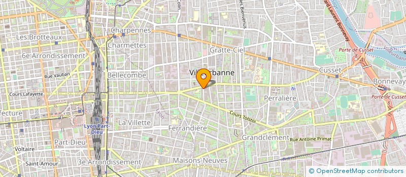 localisation de l'entreprise CIEL ENERGIE à VILLEURBANNE