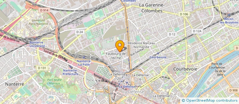 localisation de l'entreprise CIEL IMMO à COURBEVOIE