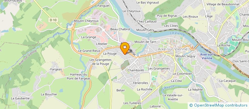 localisation de l'entreprise CILLI BOIS & COUVERTURE  AIXE-SUR-VIENNE