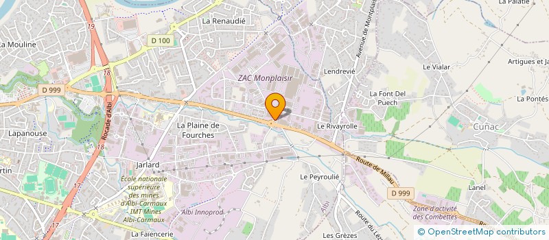 localisation de l'entreprise CIMALOG SA  ALBI