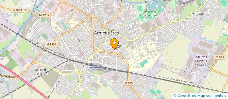 localisation de l'entreprise CIME (CONSEIL EN INSTALLATION DE MENUISERIE EXTERIEURESET AUTRES FOURNITURES LIEES AU SECOND OEUVRE DU BATIMENT) à ARMENTIERES
