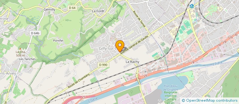 localisation de l'entreprise CIMEHOTEL à GILLY-SUR-ISERE