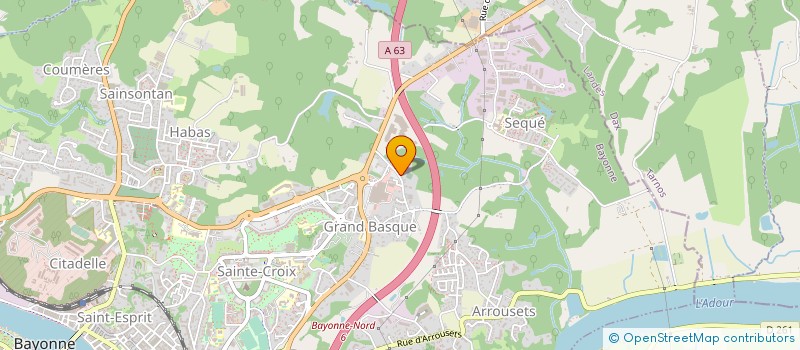localisation de l'entreprise CIMETIERES NATIONAUX ET POMPES FUNEBRES ANIMALIERES UNITE DE BAYONNE ANGLET BIARRITZ à BAYONNE