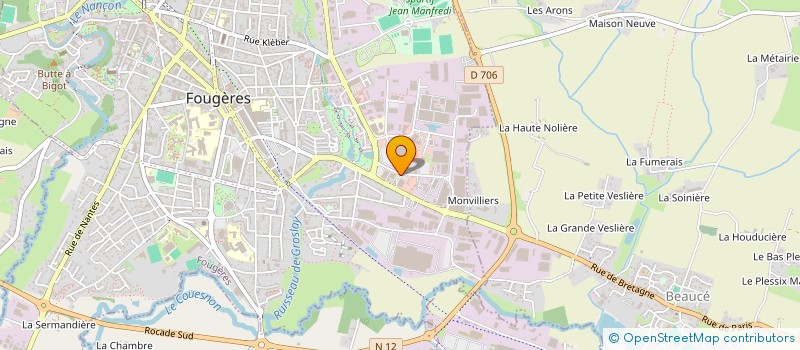 localisation de l'entreprise CIN'ESCAPE  FOUGERES