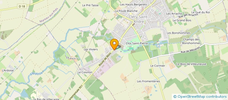 localisation de l'entreprise CIN'ETIQ SARL à CLERY-SAINT-ANDRE