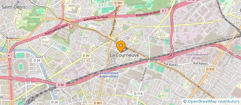 localisation de l'entreprise CIN PRO à LA COURNEUVE