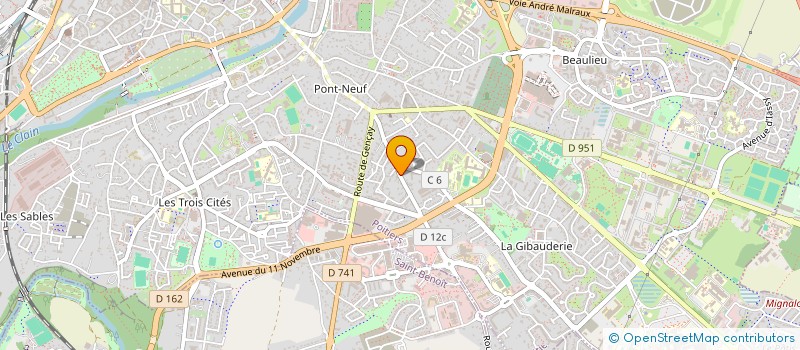 localisation de l'entreprise CINABRE  POITIERS