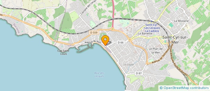 localisation de l'entreprise CINALEX à SAINT-CYR-SUR-MER