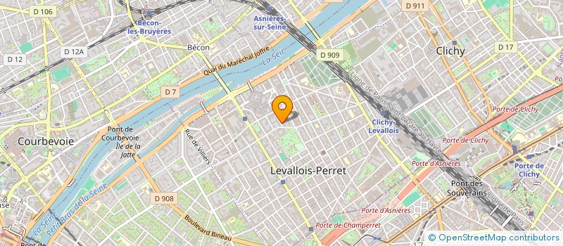 localisation de l'entreprise CINBRE à LEVALLOIS-PERRET