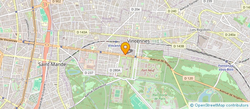 localisation de l'entreprise CINDY à VINCENNES