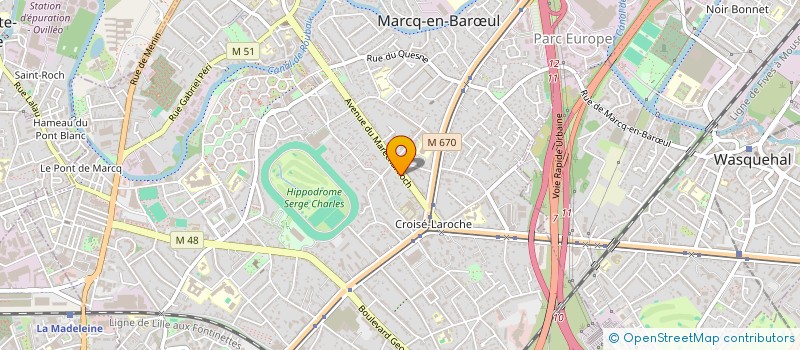 localisation de l'entreprise CINDY DUBRULLE à MARCQ-EN-BARŒUL