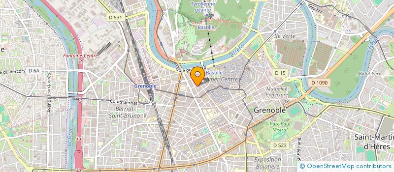 localisation de l'entreprise CINE 38 SARL à GRENOBLE