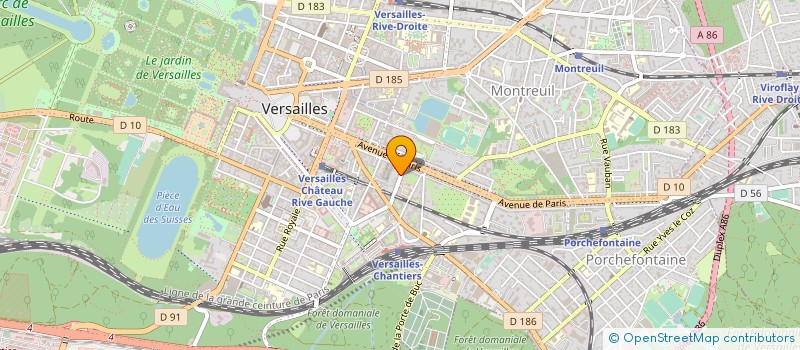 localisation de l'entreprise CINE 43 à VERSAILLES