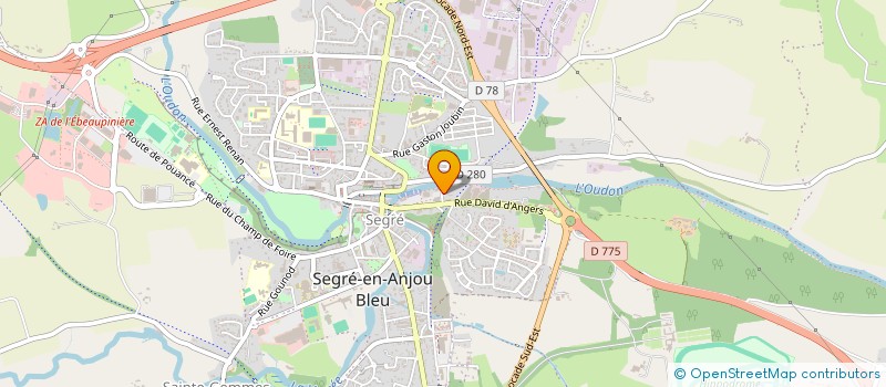 localisation de l'entreprise CINE-CLUB 'LES MISTONS'  SEGRE-EN-ANJOU BLEU