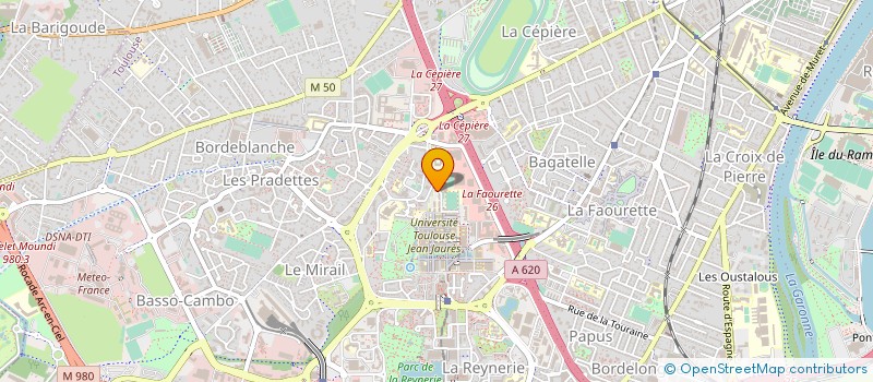 localisation de l'entreprise CINE-CLUB LICENCE CINEMA-AUDIOVISUEL UT2J à TOULOUSE