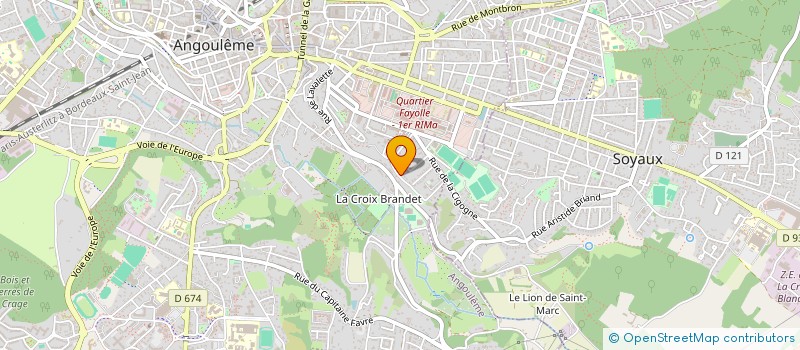 localisation de l'entreprise CINE CULTURE LOISIRS ET SPORTS à ANGOULEME