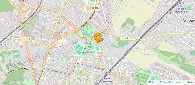 localisation de l'entreprise CINE DREAM TEAM  SARCELLES