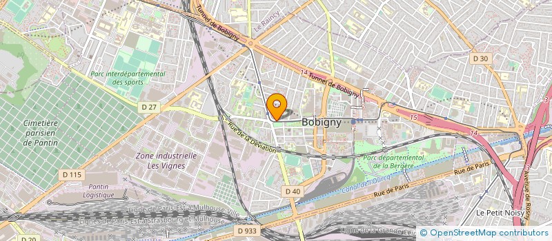 localisation de l'entreprise CINE-FESTIVALS  BOBIGNY