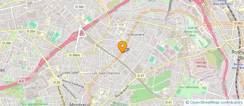 localisation de l'entreprise CINE-ON à MONTREUIL