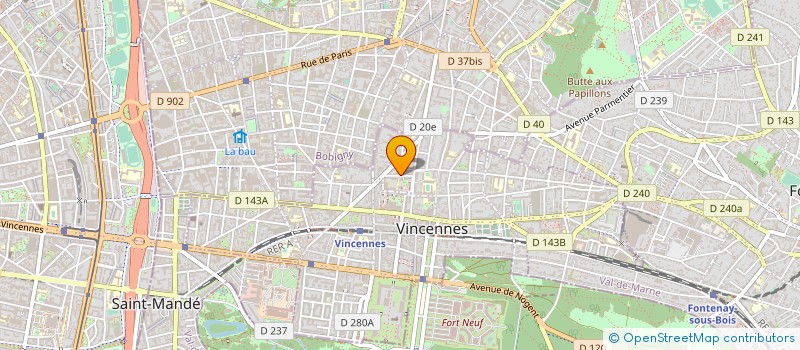 localisation de l'entreprise CINE QUA NON THEATRE à VINCENNES