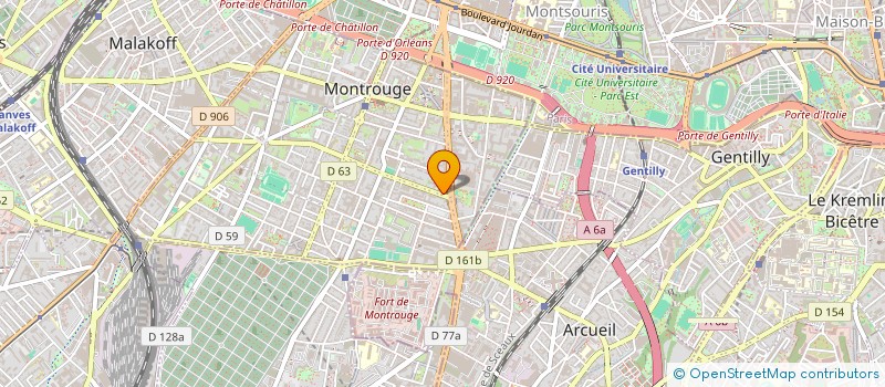 localisation de l'entreprise CINEBIA à MONTROUGE