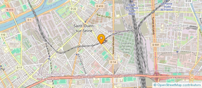 localisation de l'entreprise CINEBO à SAINT-OUEN-SUR-SEINE
