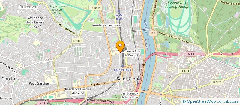 localisation de l'entreprise CINECITTA FOOD à SAINT-CLOUD