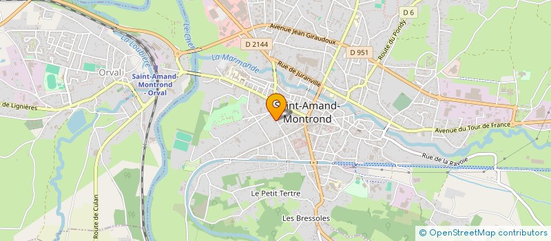 localisation de l'entreprise CINECOM  SAINT-AMAND-MONTROND