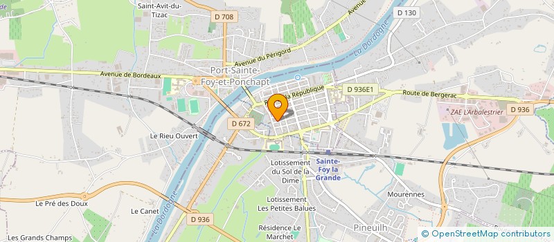 localisation de l'entreprise CINECROQ'  SAINTE-FOY-LA-GRANDE