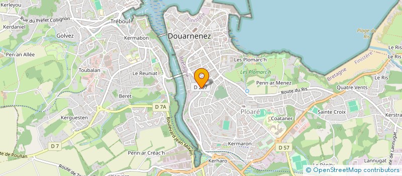 localisation de l'entreprise CINEDYS à DOUARNENEZ